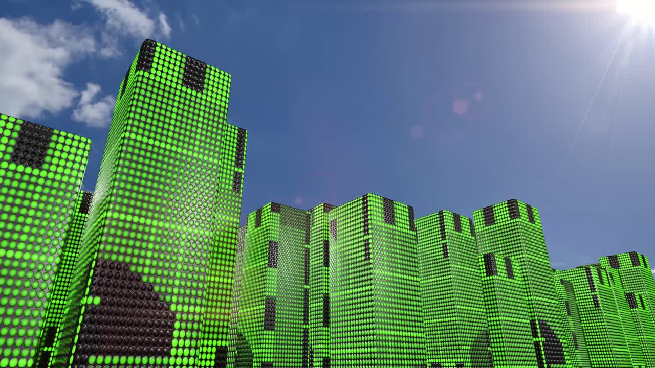 리드 스카이스크래퍼 빌딩 시티 4k