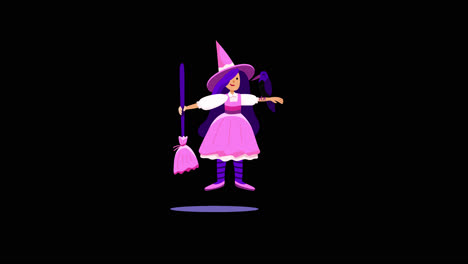 cute pink witch