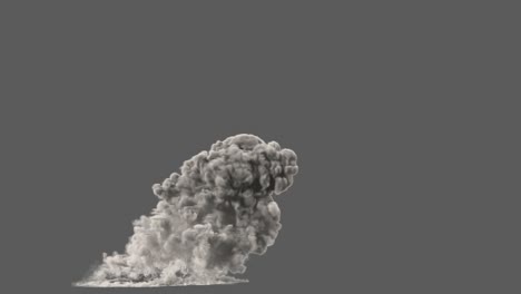 animación 3d del gran efecto de humo, incluye alfa