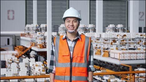 retrato del trabajador del almacén