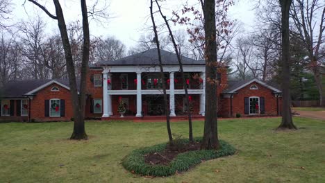 backward moving video of fortuna missouri homestead in rural missouri during a cloudy afternoon and the view of its beautiful background