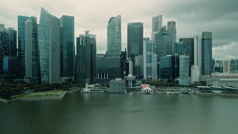 singapore skyline from marina bay