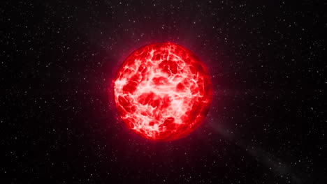 red giant star in space