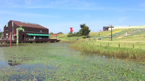 Un-Edificio-De-Madera-En-Imjingak-Por-El-Dmz-Con-Vistas-A-Corea-Del-Norte,-En-Munsan,-Paju,-Gyeonggi-do,-Corea-Del-Sur