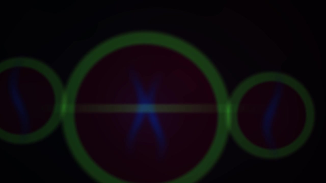 Abstract Animation of Glowing Shapes Dividing and Merging