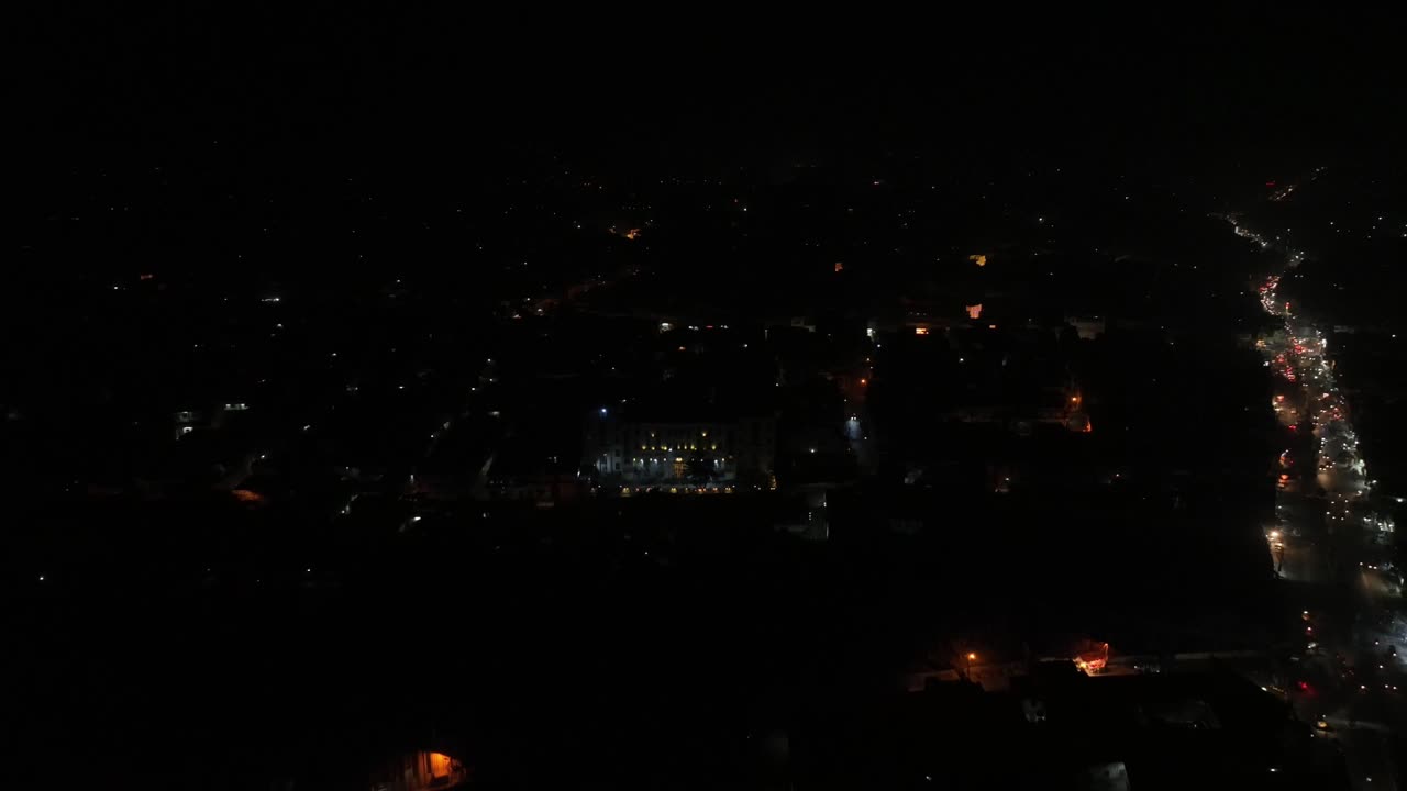 밤에 시알코트 파키스탄의 도시 에리엘 뷰