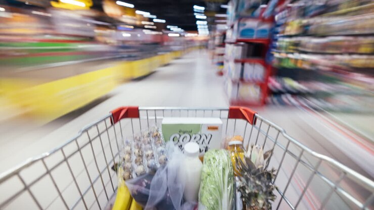 Busy Grocery Shopping