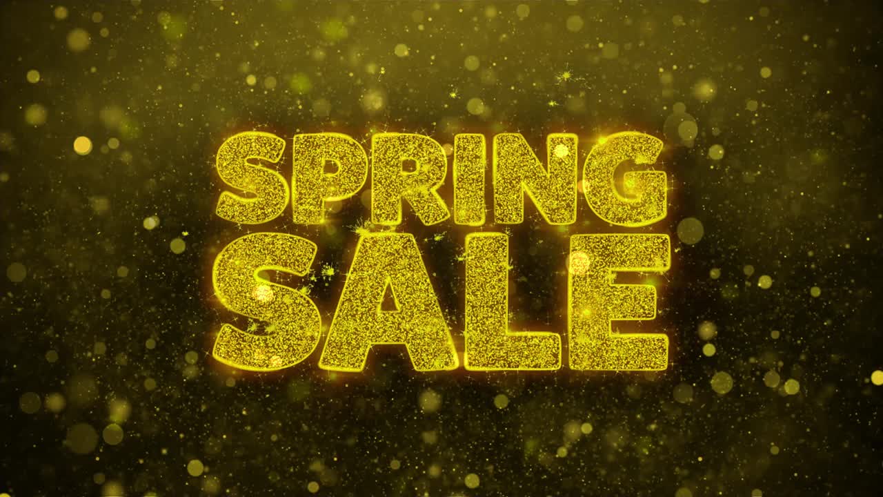 Spring Sale Banner with Glitter Effect