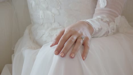 closeup shot of wedding or engagement ring