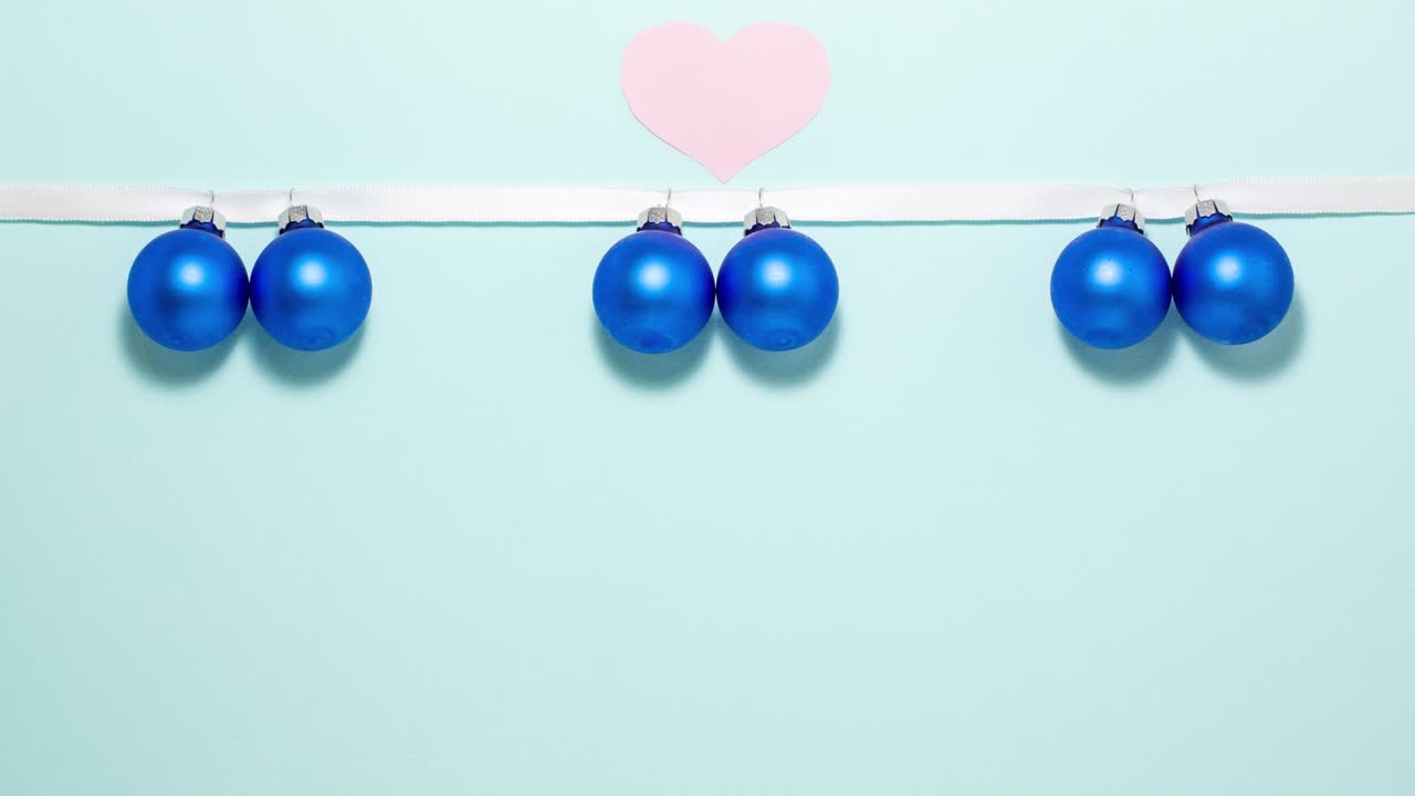 las bolas azules stop motion concepto de navidad