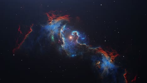 nubes nebulosas en el universo que se mueven flotando