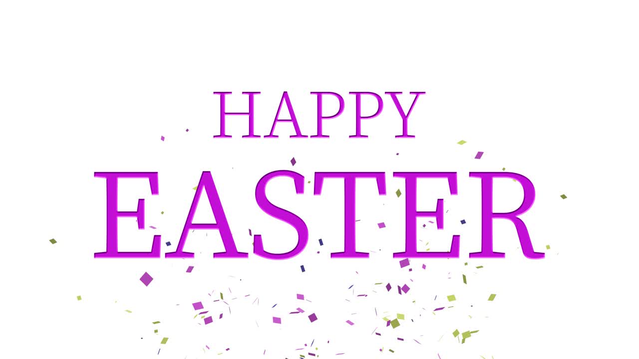 Happy Easter event text animation motion graphics