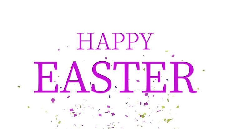Happy Easter event text animation motion graphics