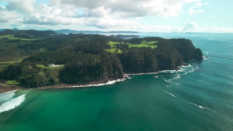 clifftops of hot water beach from aerial perspective - dream location