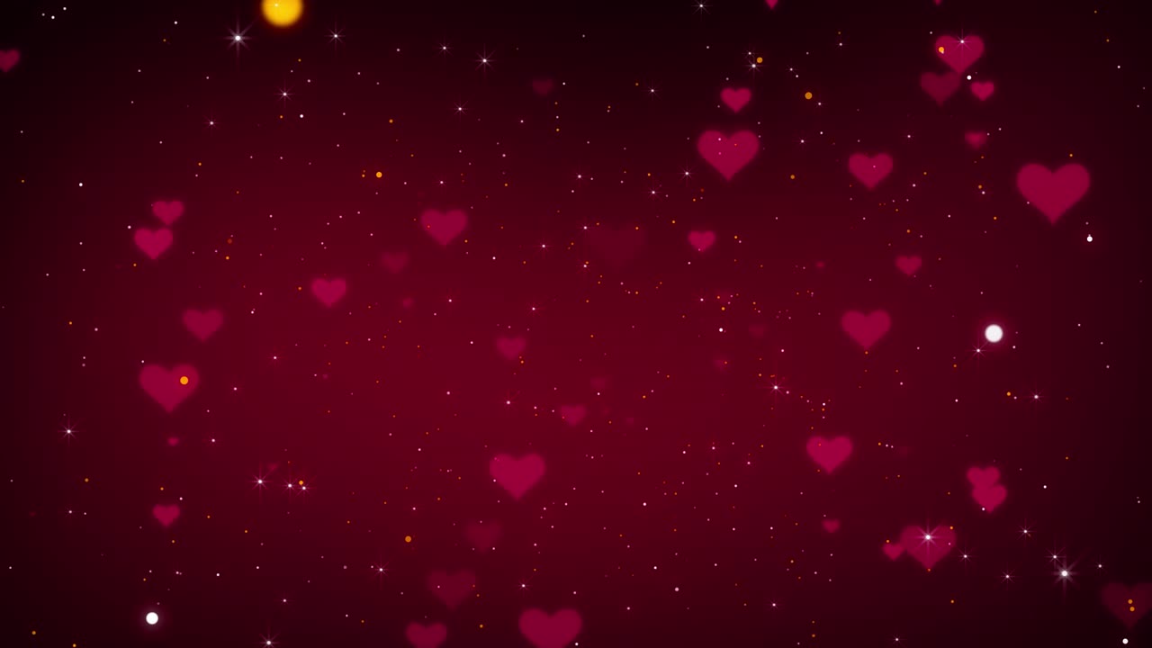 Falling in love valentines day and wedding animation hearts greeting love hearts festive of bokeh