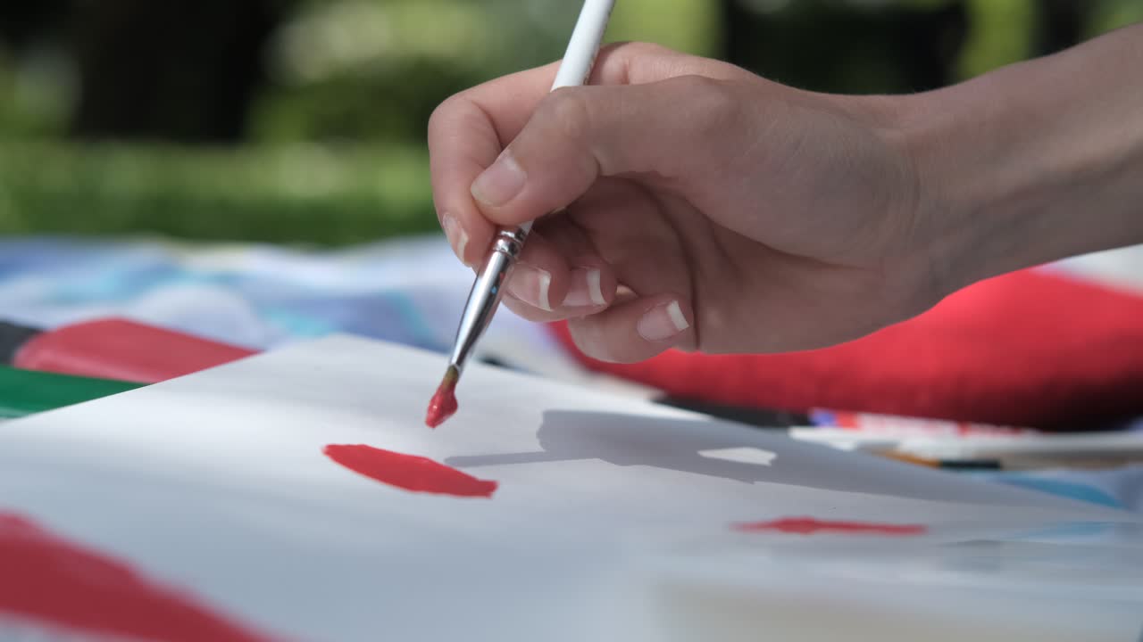 ⁇  캔버스에 있는 브러시 움직임