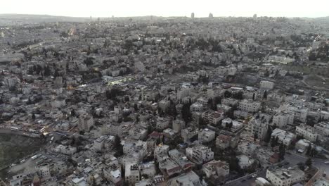 jerusalem city, israel. sunset time. view to jerusalem old town. local architecture. cityscape