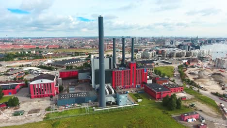 City-aerial-view-over-Copenhagen-HC-Oersted-Power-Station