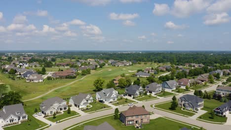 midwest suburban golf course on hot summer day