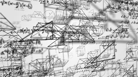 blackboard inscribed with scientific formulas and calculations loop backgrounds.