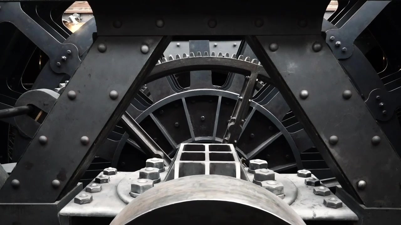 Wheels turning on a ship