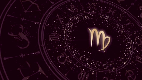 zodiac sign virgo and horoscope wheel