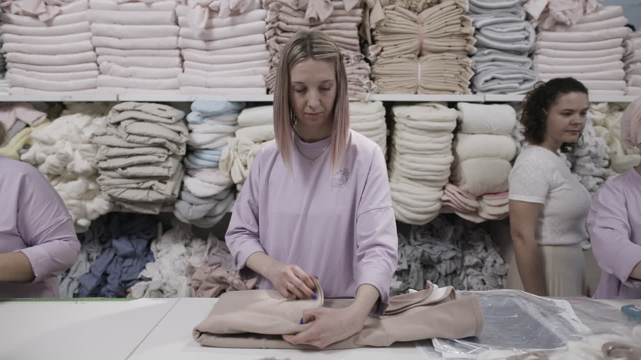 Women working in a textile factory