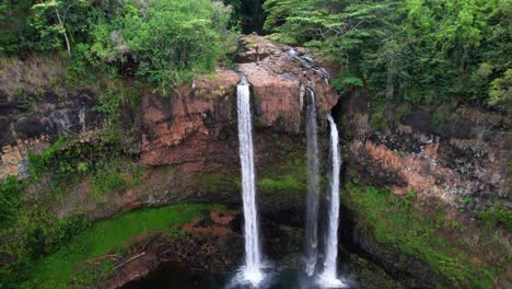 kauai hawaii wailua falls drone footage