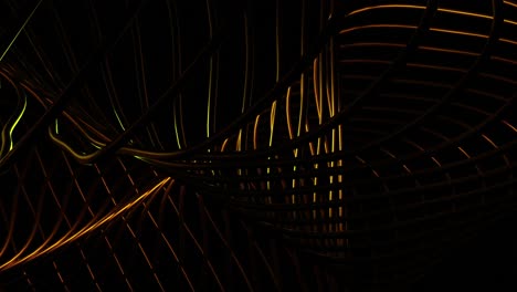 líneas abstractas brillantes en un fondo oscuro