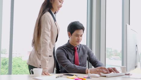 business people handshake with friend at office