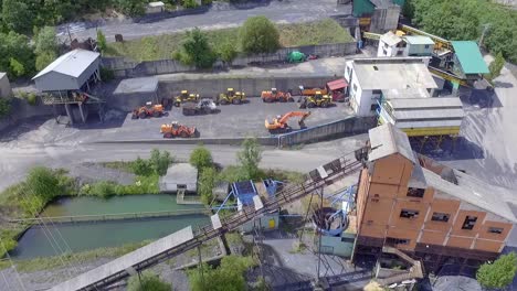 lavadero de carbón antiguo en vista aérea de palencia