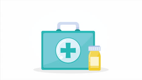 medical kit with cross animation