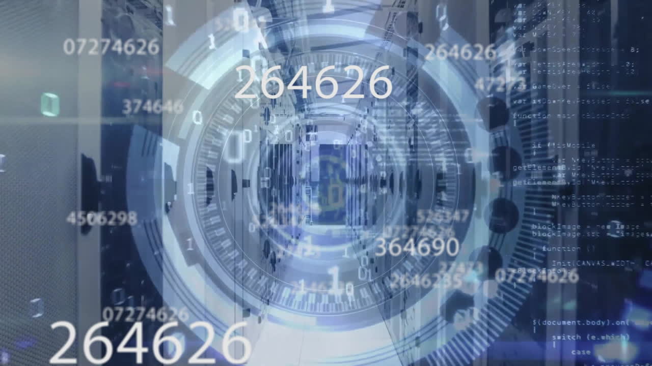 Animation of scope, data processing over computer servers