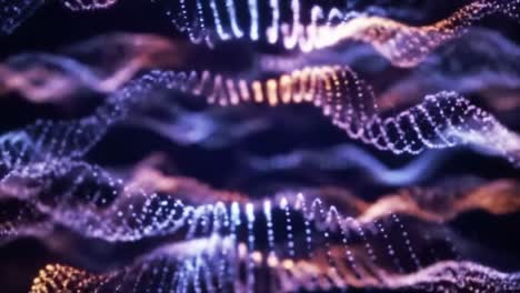 ondas de partículas brillantes abstractas
