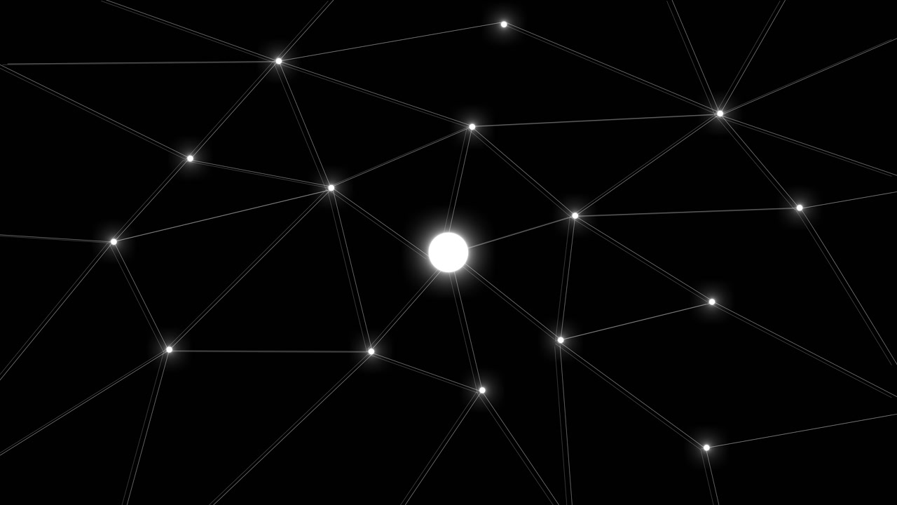 Abstract Digital Network of Connecting Dots and Lines