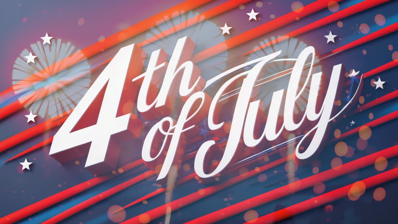 4th of July Holiday Celebration with Patriotic Elements