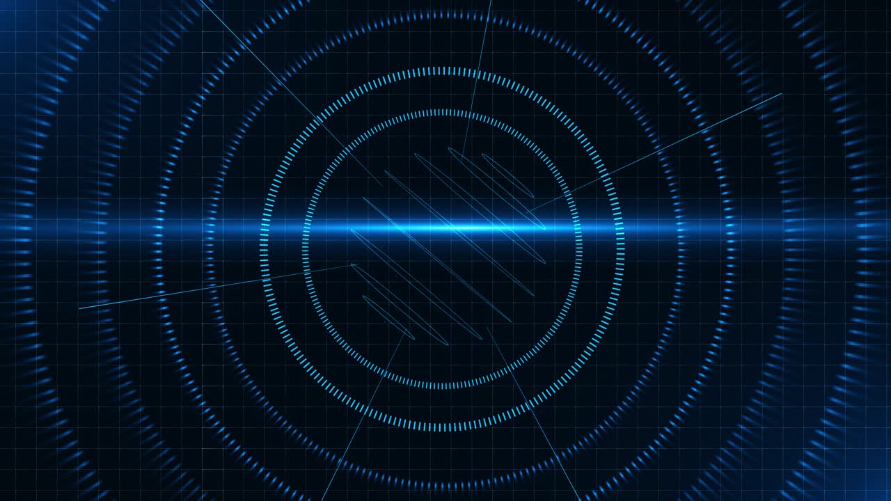 Futuristic glitch hud hologram circle light stage aim cyberpunk style screen digital futuristic