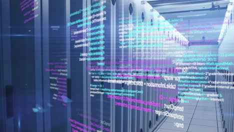 animazione dell'elaborazione dei dati sulla sala server
