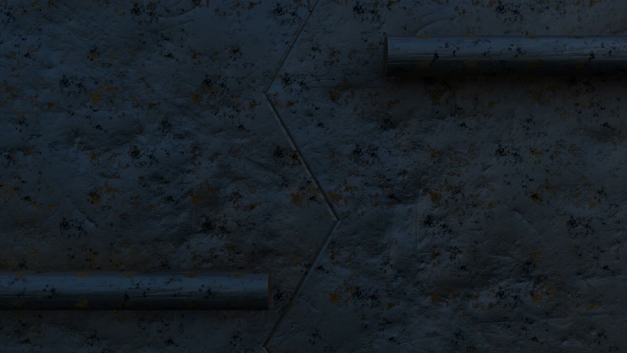 3d animation of opening the rust iron gateway with green screen and alpha channel.