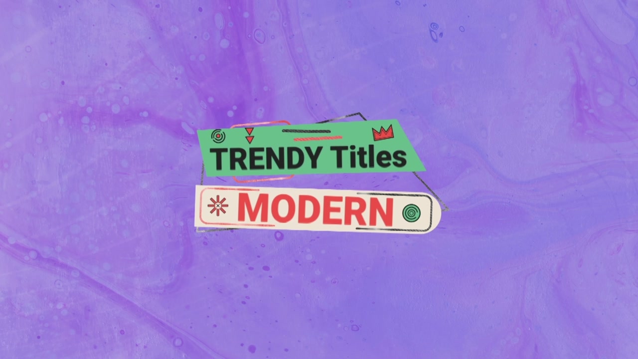 Dynamic Motion Graphics Titles with Abstract Purple Background