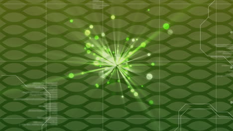 animation of digital data processing over explosion