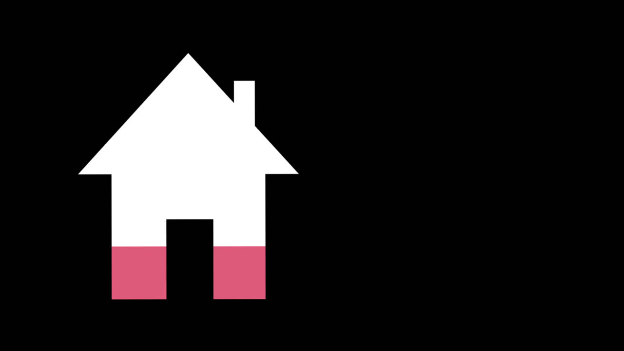 ⁇ 은 색으로 가득 찬 집