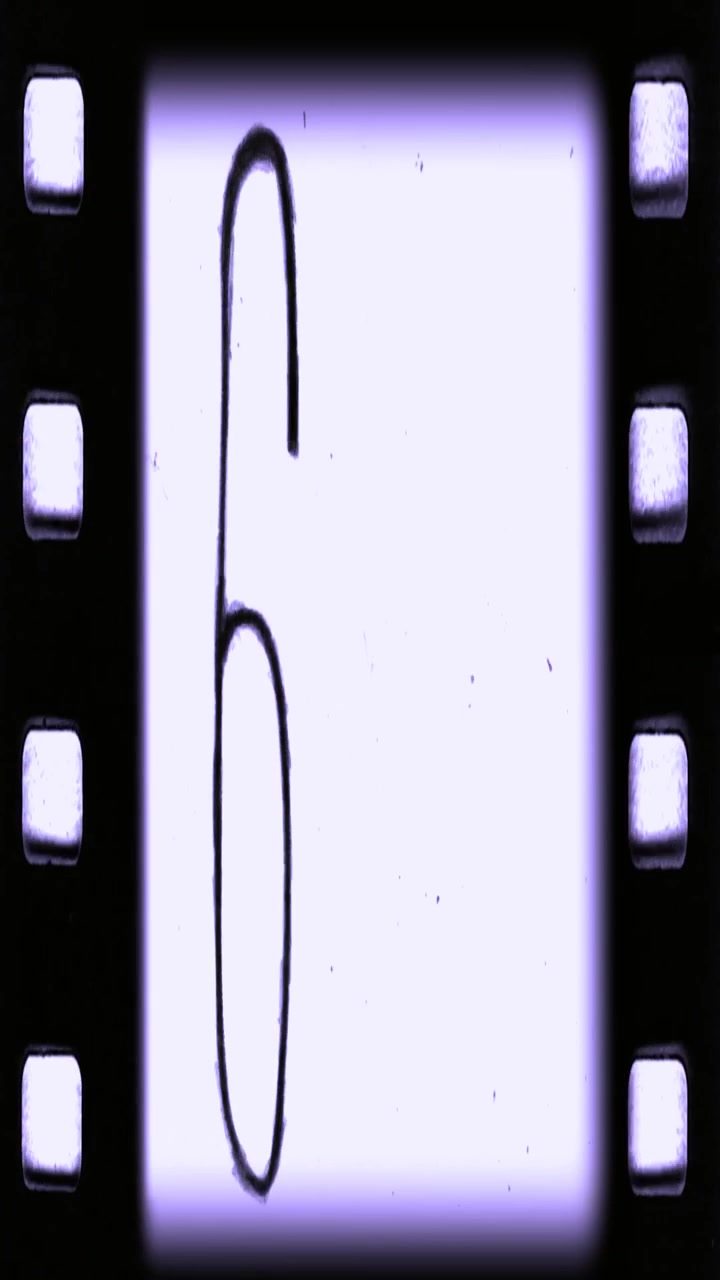 Vintage Film Countdown Leader with Film Strip Frame