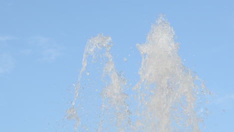 slow motion footage of fountain water gushing in 120 fps in 4k