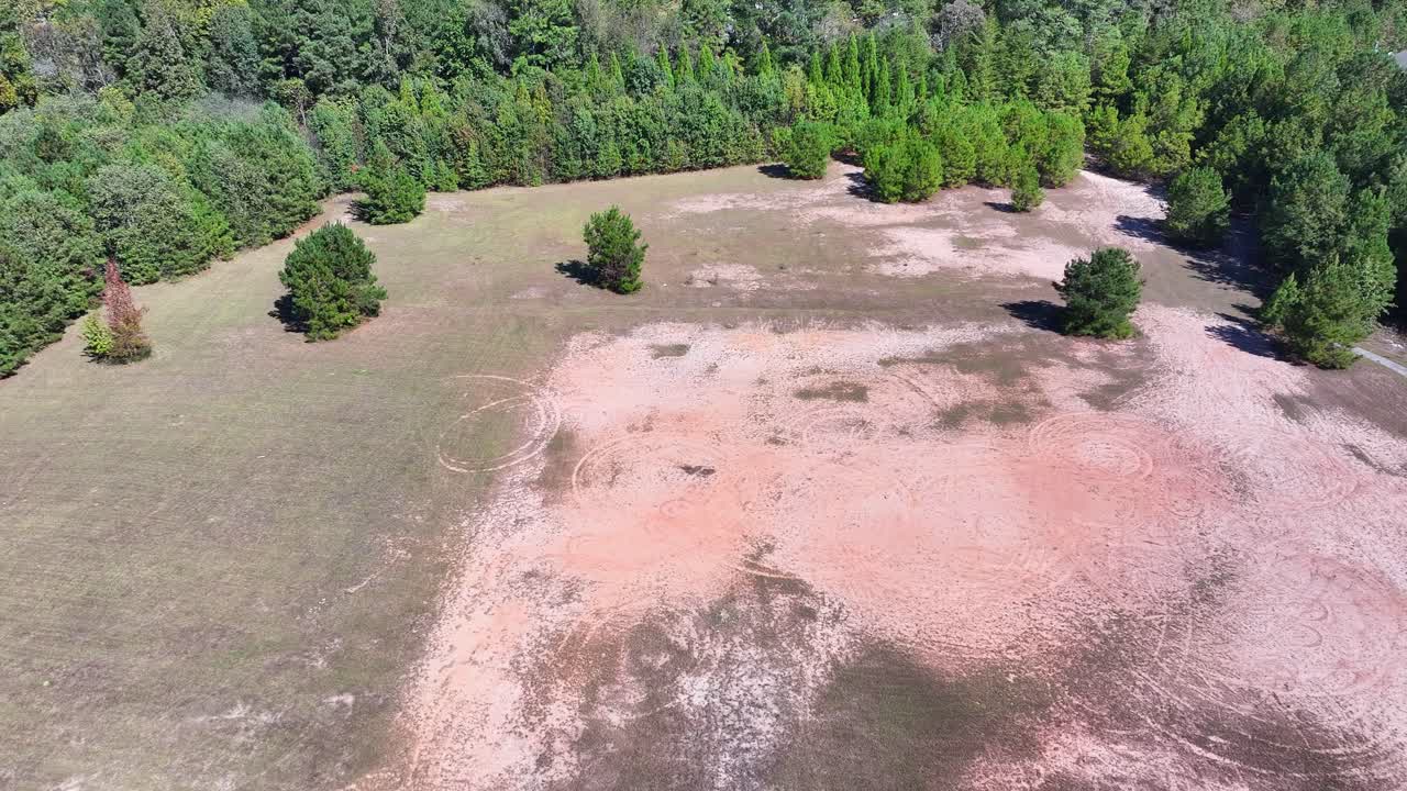 South Fulton housing development, natural wooded areas, Springbox Dr, Fairburn, Atlanta, Georgia, Aerial