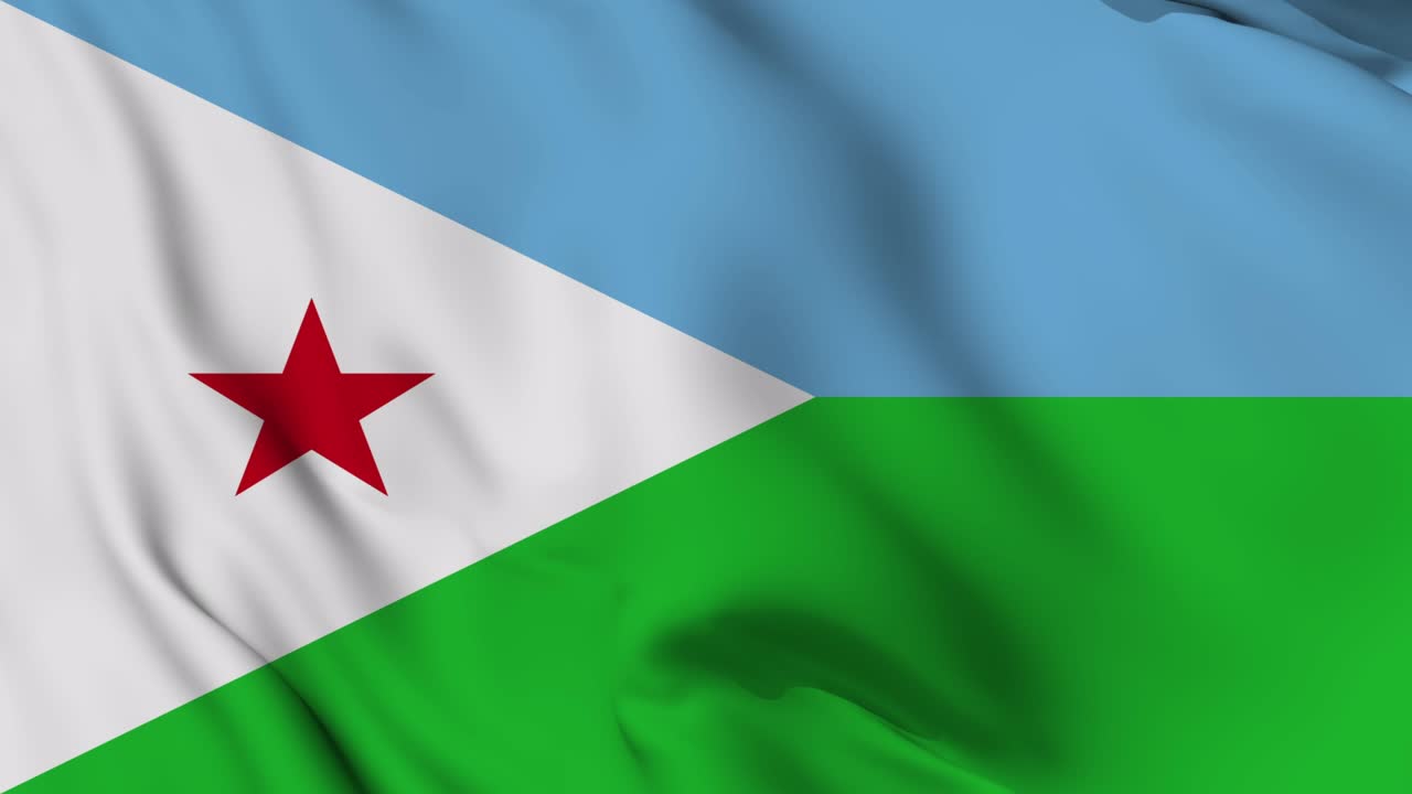 animación de la bandera de djibouti que se agita sin problemas