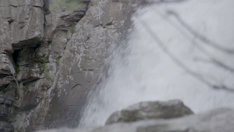 close up footage of rocky waterfall nc