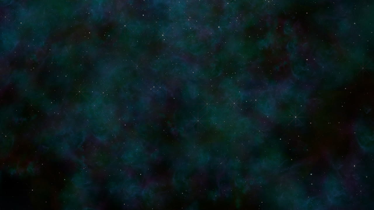 universo con estrellas voladoras y polvo en nubes azul oscuro