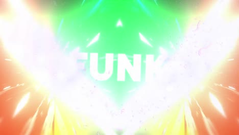 Animation-of-funk-text-on-multi-coloured-background