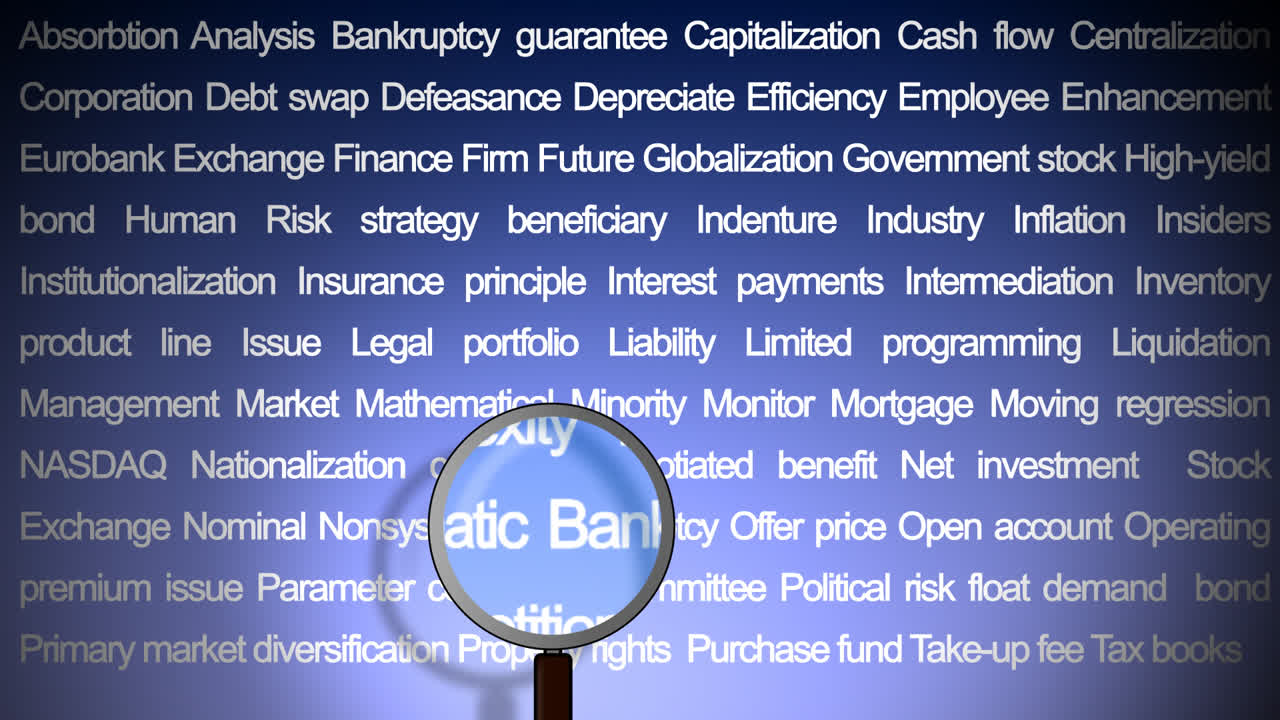 Bankruptcy Themed Magnifying Glass